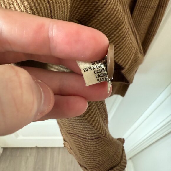 Escada by Margaretha Ley Wool Cashmere Pleated Skirt Brown Plaid Size 34 - Picture 5 of 5